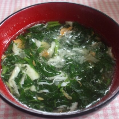 こんにちは～＾＾
トロットロのモロヘイヤのスープ、中華風の味がめっちゃ美味しかったです♪ごちそうさまでした(#^.^#)